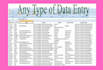 do data entry, data management and data collection
