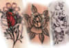 create eye catching floral tattoo design