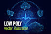 design an abstract low poly art vector illustration