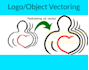 redraw or trace or convert your logo to vector format