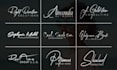 design script calligraphy stylish handwritten signature logo