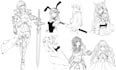 draw line art manga anime style illustration with my style