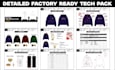 design fashion tech pack, technical sketch for manufacturing