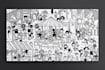 draw scenario in  black and white cartoony line drawing style