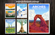 design a professional retro vintage travel poster