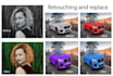do background retouching and replace
