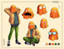 design and make an illustration of your comic character