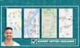 do flat business vector maps of any location