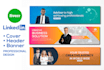 design professional linkedin header,twitter header, facebook cover