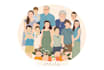 draw cute couple and wedding portrait illustration
