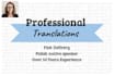 professionally translate your text from german to polish and reverse