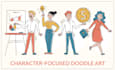 design original doodle style illustrations in vector format