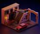 create and render isometric 3d buildings