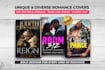 do a stunning romance book cover or an adult book cover