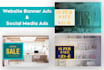 design web banner, spotify banner etsy banner