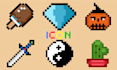 create 8 bit pixel art design, icons, object, logo, pets or any characters