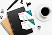 design modern visiting card with free qr code