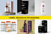 do premium product label, box package, pouch bag design for brand