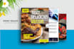 design flyer, brochure, poster for tour, holiday and food