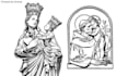 draw custom black and white line art portrait from photo