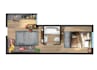 create 2d colored floor plans, furniture layout for airbnb or real estate