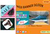 do design professional web banner, banner ads