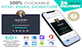 create custom clickable responsive html email signature
