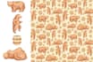 create a pattern in digital watercolor style