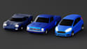 create a 3d model of a low poly car