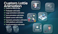 create custom lottie json animation for website UI and mobile app