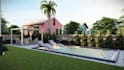 design landscape, garden, backyard, patio, 3d renderings
