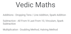 teach vedic maths to students