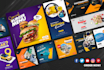 design stunning social media banners, ads, covers, stories