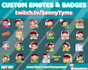 create custom cute chibi twitch emotes and sub badges