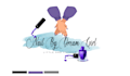design water color nail logo
