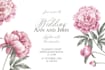 do floral wedding invitation pack