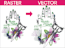 convert any big complex images, to vector manually