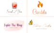 design modern candle wick logo and professional label design