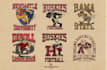 create vintage college sport retro university mascot cartoon