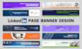 design your professional linkedin banner, cover, header
