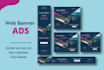 design attractive  web banner ads, google ads, banner set