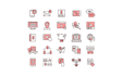 design modern icon set with fast delivery