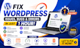 fix wordpress issues, bugs, and error in one hour