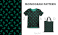create monogram seamless pattern design for your brand