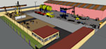 create a 3d model including exterior and interior sketchup
