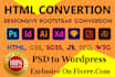 convert psd xd figma to html responsive bootstrap website