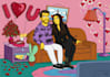 draw you as a yellow character for valentine gift