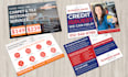design postcard, flyer for roofing, moving, pressure washing, lawn care, damage