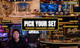 design a custom podcast virtual studio background for zoom and obs