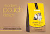 design premium pouch bag packaging design with mockup